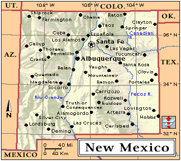 fe santa mexico map retire nm city great reasons